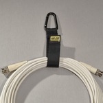 One Inch Wide by 9 CableCarrier with Black Triangle Carabiner - 5 Pack