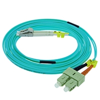 Stock LC to SC 50/125 OM4, 40 GIG Multimode Duplex Patch Cables