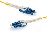 Stock 2 meter LC UPC Uniboot to LC UPC Uniboot Push-Pull Tab Singlemode Duplex Patch Cable