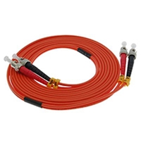 Stock ST to ST Multimode OM1 Fiber Optic Patch Cables