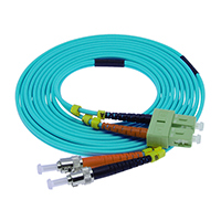 Stock SC to ST 50/125 OM3, 10 GIG Multimode Duplex Patch Cables