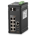 8 Port Gigabit Managed Rugged Industrial (Extreme Temp) Network Switch with 2 Gigabit SFP Ports - I300 Series by Signamax