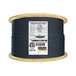 Cat 6 Unshielded (U/UTP) Solid 23AWG 600MHz Outdoor CMX PE Bulk Cable 1000 Ft Black by Elite