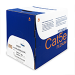 Cat 5E Shielded (STP) Solid Conductor 24 AWG Plenum Ethernet Cable 1000 Ft