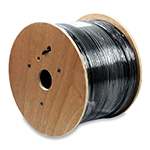 Cat 6E Shielded F/UTP Solid Conductor 23 AWG Direct Burial Outdoor Ethernet Cable 1000 Ft
