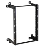 Kendall Howard Open Frame Wall Mount 16U Network Rack - 12 Inch Depth
