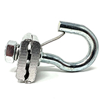Aerial Cable Lashing Clamp with Snap Hook - 1 Inch Galvanized Steel Hook and Aluminum Alloy Clamp by QuickTreX