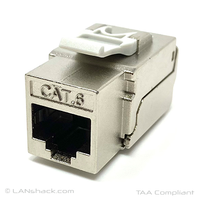 20Pack Female to Female RJ45 Couplers Compatible with Cat7/6/6e/5/5e Ethernet Devices White Cat6 Keystone Jack 