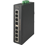 8 Port Unmanaged Industrial DIN Rail Fast Ethernet Network Switch with 8 x 10/100 TX by Unicom