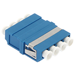 LC UPC Quad Singlemode Fiber Optic Coupler without Flange - Blue