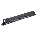 1U 19 Inch Horizontal 1 Sided Rack Mount Wire Management Channel with 1.85 Inch Depth Mounting Screws for Network / Server Racks and Cabinets 
