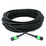 Stock Indoor/Outdoor 30 Meter 12 Fiber (1 X 12) MPO APC Female to MPO APC Female Singlemode LSZH Rated Fiber Optic Trunk Cable - Method A (Straight Through) by QuickTreX