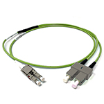 Custom Armored Indoor Plenum Rated Multimode 10/40/100/400 GIG OM5 50/125 Premium Duplex Fiber Optic Patch Cable- Made in the USA by QuickTreX®