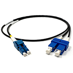Custom Armored Indoor/Outdoor Plenum Rated Singlemode 9/125 Premium Duplex Fiber Optic Patch Cable with Corning® Glass - Made in the USA by QuickTreX®