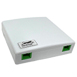 2 Adapter (1 - 4 Fiber) Mini Fiber Optic Surface Mount Termination / Splice Box by QuickTreX®