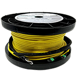 72 Fiber MTP (3 x 24) Indoor Plenum Rated Ultra Thin Micro Armored Singlemode Custom Fiber Optic MTP Trunk Cable Assembly - Made in USA by QuickTreX® with Genuine US Conec® Connectors and Corning® Glass