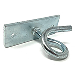 Q-Hanger Pigtail Wall / Pole Mount Hook for Aerial Cable Hanging - Galvanized Steel - 3/4 Inch Hook, 1/4 Inch Diameter, and 3/32 Inch Mounting Holes by QuickTreX