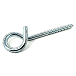 Q-Hanger Pigtail Screw Hook for Aerial Cable Hanging - Galvanized Steel - 3/4 Inch Hook, 1/4 Inch Diameter, 4 - 5/8 Inch Total Length, with 2 - 1/8 Inch Thread by QuickTreX