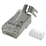 QuickTreX&reg; Cat 8 Shielded Modular Plug with Load Bar - Bag of 10