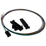 QuickTreX&reg; 6 Fiber (1 Meter) 0.9mm Diameter Fiber Optic Fan-Out / Breakout Kit - TIA Color Coded - Protects and Transitions 250um Bare Fiber to 0.9mm Buffer Tubes