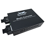 QuickTreX&reg; Gigabit Multimode to Singlemode or Singlemode to Multimode Fiber Optic Converter - SM SC Duplex up to 20km at 1310nm / MM SC Duplex up to 500m at 850nm