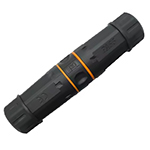 QuickTreX&reg; Premium Outdoor Harsh Environment Waterproof IP68 Rated and High Performance PA66 In-Line Custom Fiber Optic Optic MM/SM - LC, SC, or MTP/MPO Coupler - Compatible w/ 1 x 4.5 - 7.5 mm Cable OD