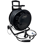 QuickTAC Stock 6 Strand 750FT Tactical Singlemode Fiber Optic Cable Assembly w/ LC UPC Connectors, Connector Sleeves, and Cable Bale Pre-Installed on a Heavy Duty Deployable Reel w/ Telescoping Handle and Wheels by QuickTreX®