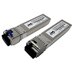 QuickTreX&reg; 10 Gigabit Singlemode Bidirectional (BiDi) 1 Fiber LC Simplex SFP+ Fiber Optic Transceiver Kit - Hot Pluggable & Cisco Compatible - 10 km at 1270/1330 nm (Includes 1270TX/1330RX & 1330TX/1270RX Transceivers)