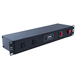 19 Inch 1.5U Rackmount 12 Outlet Power Distribution Unit (PDU) with Heavy Duty Metal Housing, Built-In Surge Protection, and 6.5 Ft Power Cord - AC 110V / 15A