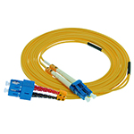 Stock 20 meter LC UPC to SC UPC Singlemode Duplex Fiber Optic Patch Cable