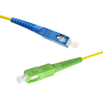 Stock 15 meter SC UPC to SC APC Singlemode Simplex Fiber Optic Patch Cable