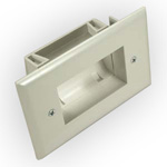 Low Profile Easy Mount Recessed Cable Plate