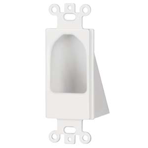 Recessed Decor Feed-Through Cable Wall Plate Insert