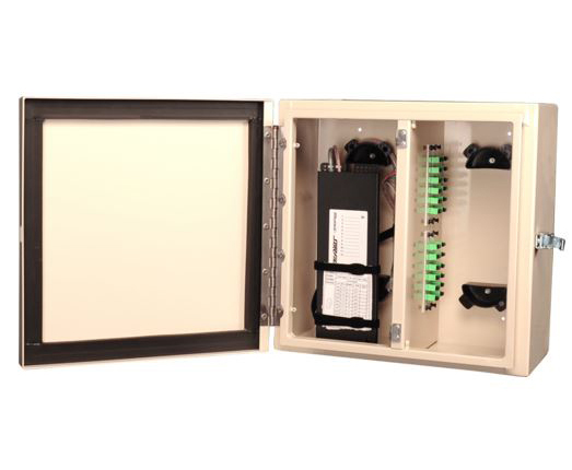 Lightweight Alluminum 4 panel Wall Mount Fiber Optic Termination Box  Enclosure