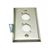 2 Port (1 Gang) Stainless Steel D-Series Wall Plate with Punch Holes for Mounting of D Size Chassis Connectors and Couplers