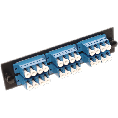 24 Fiber LC UPC Singlemode 9/125 LGX Fiber Optic Adapter Panel by Multilink®
