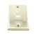 1 Port (1 Gang) Stainless Steel Keystone Wall Plate for Mounting RJ45 Keystone Connectors and Couplers
