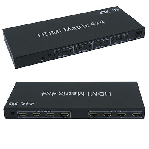 4 x 4 HDMI Matrix with 4K Resolution Capability and Remote Control (4 In / 4 Out)
