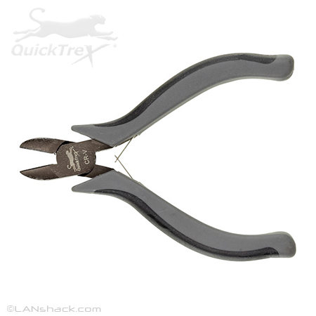 QuickTreX 4.5 Inch Precision Diagonal Cut Pliers with Comfort Non-Slip Handle - Made from Drop Forged Heat Treated Steel