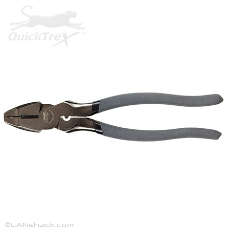 QuickTreX 9 Inch Linesman Pliers with Comfort Non-Slip Handle - Made from Drop Forged Chrome Nickel Steel