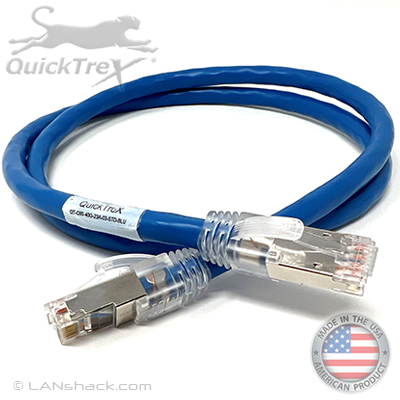 Cat 8 40G Shielded Premium Solid Conductor 23AWG 2000MHZ S/FTP PVC Custom Ethernet Patch Cable