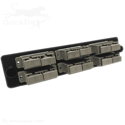 12 Fiber SC Multimode 62.5/125 OM1 LGX Fiber Optic Adapter Panel by QuickTreX®