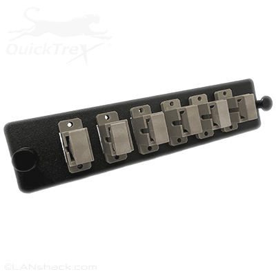 6 Fiber SC Multimode 62.5/125 OM1 LGX Fiber Optic Adapter Panel by QuickTreX®