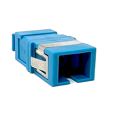 SC UPC Simplex Singlemode Fiber Optic Coupler without Flange - Blue