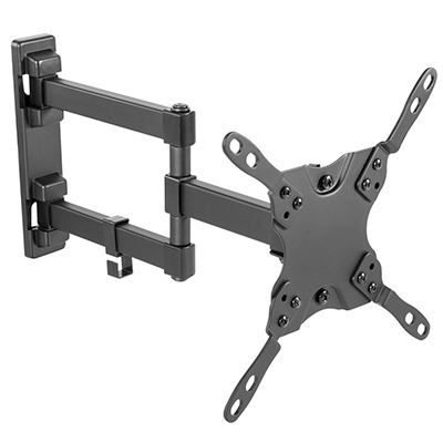 Wall Mount TV Mount for 13 Inch to 42 Inch TV with 14.3 Inch Arm, -12 to +5 Degree Tilt Range, and -90 to +90 Degree Swivel Range