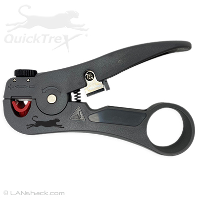 QuickTreX UTP/STP Ethernet Cable Stripper & Cutter for Cat 5, 6, 7, and 8 Cable with a OD of 3.5 to 9mm
