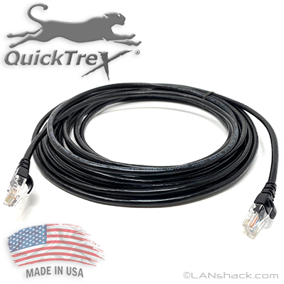Cat 5E Outdoor Direct Burial Rated Custom Ethernet Patch Cable - Made in USA by QuickTreX 