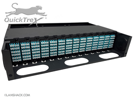 Super High Density (SHD) 14 panel (2U) Rack Mount Termination Box Enclosure by QuickTreX