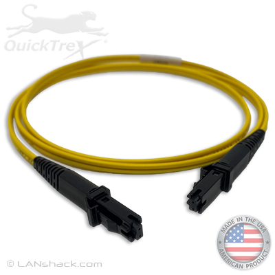 MTRJ to MTRJ Plenum Rated Singemode 9/125 Premium Custom Duplex Fiber Optic Patch Cable with Corning® Glass - Made USA by QuickTreX®