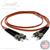ST to ST Plenum Rated Multimode OM2 50/125 Premium Custom Duplex Fiber Optic Patch Cable with Corning® Glass - Made USA by QuickTreX®